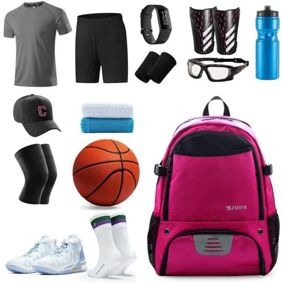 Large Basketball Bag - Backpack Includes Shoe & Ball & Laptop Compartment - Picture 5 of 8